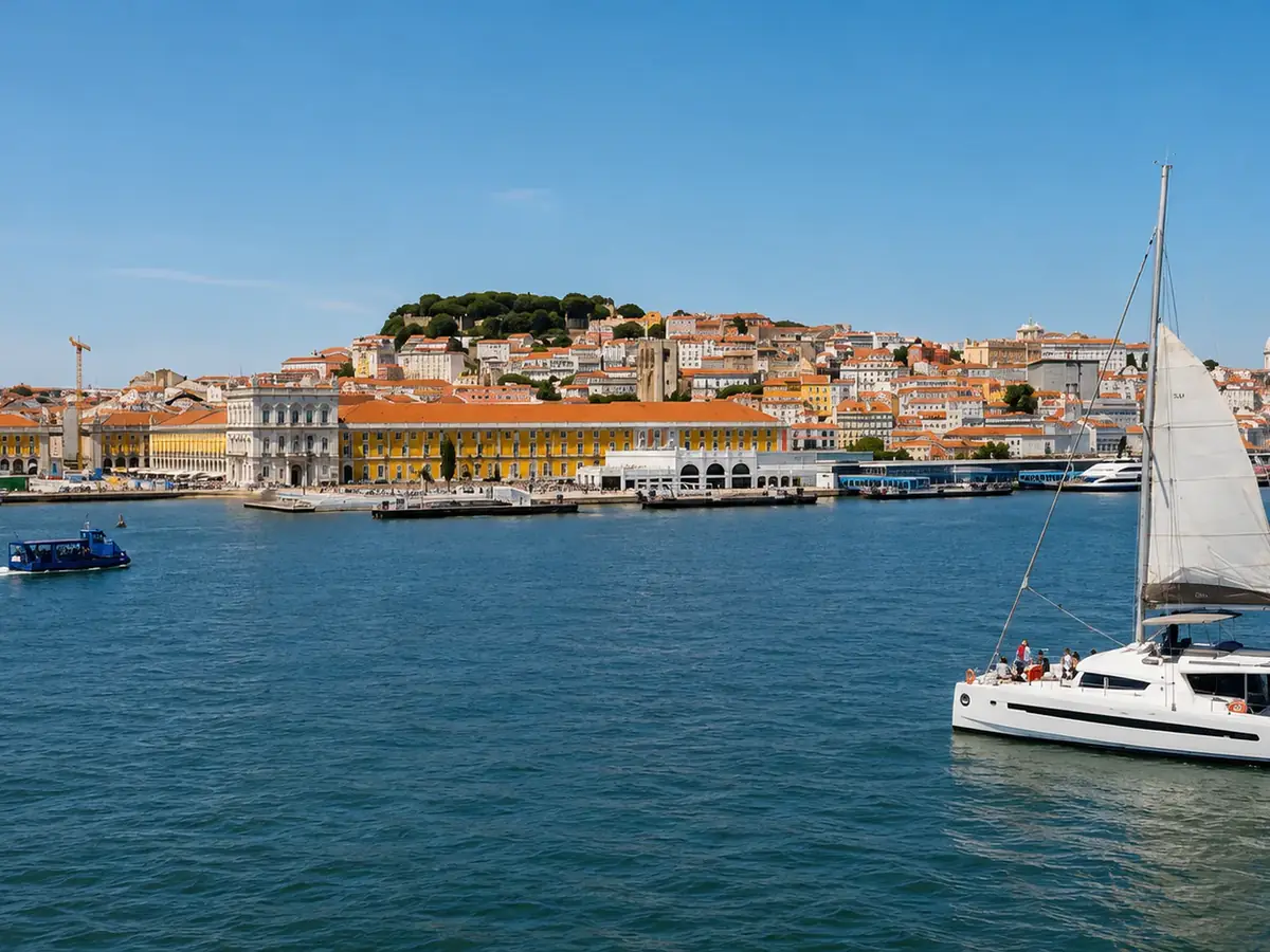 Paseo en barco por el río Tajo a su paso por Lisboa